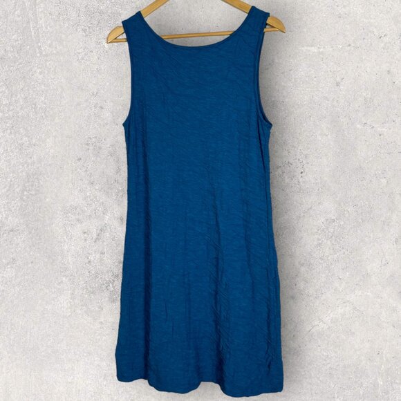 Toad & Co Samba Wave Shift Dress Blue Womens Size Large Tencel Organic Cotton L - Picture 6 of 12